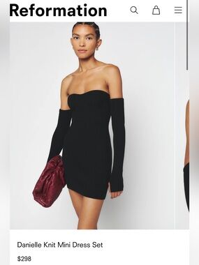 Reformation Danielle Knit Mini Dress Set size S